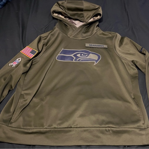 Women’s Nike Olive Green Salute to Service Hoodie 2xl. - Picture 2 of 14